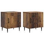vidaXL Cabinet de chevet 2 Pièces Bois ancien 43 x 34 5 x 50 cm