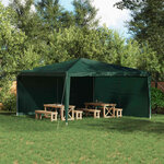 vidaXL Mur de tente de fête 2 pièces 400 x 195 cm Vert PE et acier