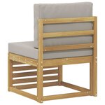 vidaXL Sofa de milieu extérieur Bois d'Acacia Massif Blanc