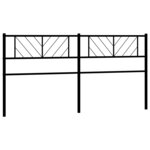 vidaXL Tête de lit métal noir 200 cm