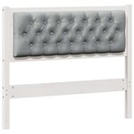 vidaXL Tête de lit Autre Blanc et gris clair 100 cm Bois massif en pin