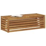 vidaXL Banc de Jardin Naturel 115 x 43 x 37 cm Bois d'Acacia Massif