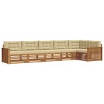 vidaXL Ensemble de canapés d'extérieur 6 Pièces Naturel et Beige