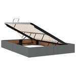 vidaXL Lit avec rangement et matelas Gris foncé 140 x 190 cm Polyester