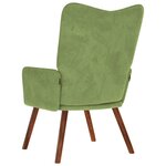 vidaXL Chaise de relaxation Vert clair Velours