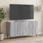vidaXL Meuble TV Sonoma gris 99 x 34 5 x 52 cm Bois d'ingénierie