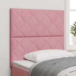 vidaXL Tête de Lit LED avec des lumières à LED Rose 100 cm Velours