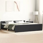 vidaXL Cadre de lit sans matelas noir 160x200 cm