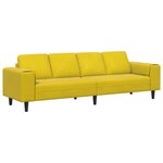 vidaXL Canapé de salon Jaune 250 x 77 x 76 cm