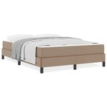 vidaXL Lit avec matelas Cappuccino 140 x 190 cm Faux cuir