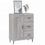 vidaXL Buffet sonoma gris 69 5x34x90 cm bois d'ingénierie