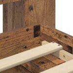 vidaXL Cadre de lit avec rangement Bois ancien 120 x 190 cm