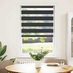 vidaXL Store zèbre noir 85x100 cm largeur du tissu 80 9 cm polyester