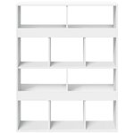 vidaXL Cloison de séparation blanc 100x33x125 5 cm bois d'ingénierie