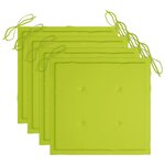 vidaXL Chaises de jardin avec coussins lot de 4 Bois d'acacia massif