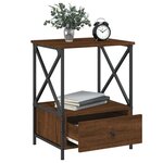 vidaXL Tables de chevet 2 Pièces chêne marron 50x41x65 cm bois ingénierie