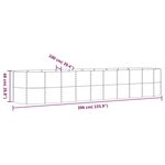 vidaXL Lit surélevé de jardin Acier enduit de poudre Argenté