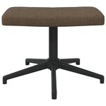 Vidaxl chaise de relaxation avec tabouret marron tissu
