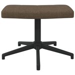 vidaXL Chaise de relaxation avec tabouret Marron Tissu