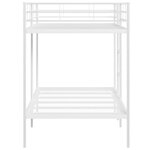 VidaXL Lit superposé sans matelas blanc 107x203 cm acier