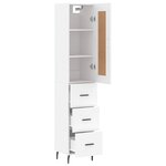 vidaXL Buffet haut Blanc 34 5x34x180 cm Bois d'ingénierie
