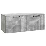 vidaXL Meuble TV mural Gris béton 78 5 x 31 x 30 cm Bois d'ingénierie