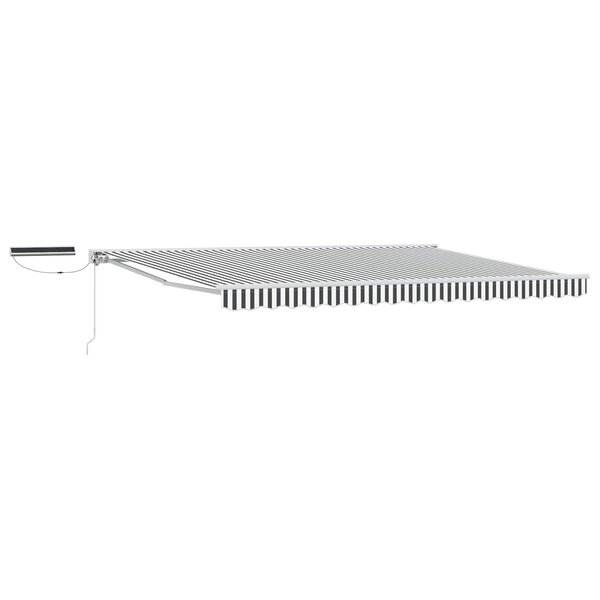 vidaXL Auvent rétractable électrique Anthracite et blanc 4 × 3 5 m