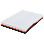 vidaXL Matelas Blanc  Gris 140 x 190 cm Mousse