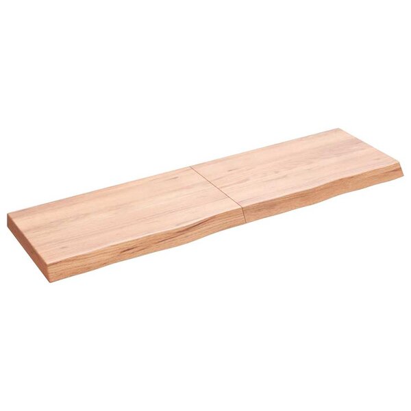 vidaXL Dessus de table marron clair bois chêne massif traité