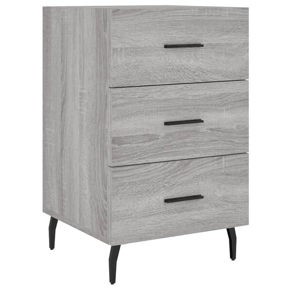 vidaXL Table de chevet sonoma gris 40x40x66 cm bois d'ingénierie