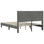 vidaXL Cadre de lit avec tête de lit Gris foncé 140 x 200 cm Velours