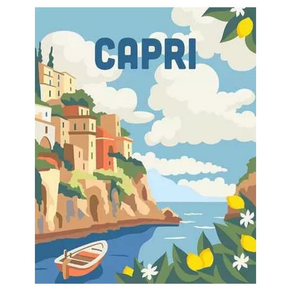  CreArt 24x30 cm  Adulte  Peinture par numéros  Capri