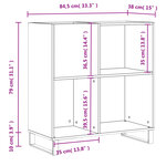 vidaXL Armoire à disques chêne sonoma 84 5x38x89 cm bois d'ingénierie