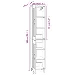 Vidaxl buffet haut noir 35x34x180 cm bois d'ingénierie