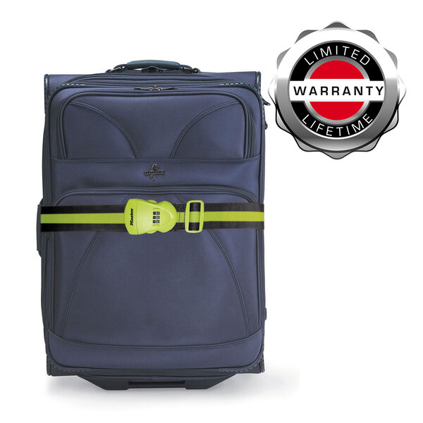 4701EURDGRN Sangle pour Bagages avec Combinaison  Vert  190 x 6 5 x 4 8 cm