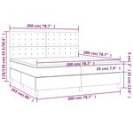 vidaXL Sommier à lattes de lit avec matelas Bleu 200x200 cm Tissu