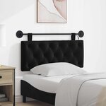vidaXL Tête de lit suspendue Avec lumière LED Noir Velours