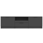vidaXL Meuble TV Noir 140x35x40 cm Bois d'ingénierie