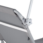 Tectake Lot de 2 transats CHLOE - gris