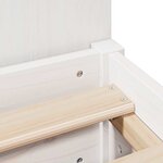 vidaXL Lit bibliothèque sans matelas blanc 90x200cm bois de pin massif