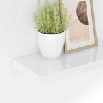 vidaXL Étagère murale flottante Blanc brillant 40x23x3 8 cm MDF