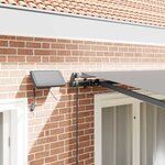 vidaXL Auvent Rétractable Gris clair 350 x 250 cm tissu