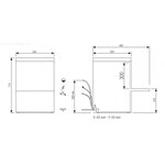 Lave verre professionnel avec adoucisseur 3 5 kw - 450 x 450 mm - steel350dga - colged -  - acier inoxydable 525x555x715mm