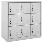vidaXL Armoires à casiers 2 Pièces Gris clair 90x45x92 5 cm Acier