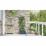 vidaXL Pots de jardin Gris 40 x 40 x 126 cm Acier