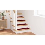 vidaXL Tapis Antidérapants pour Escaliers 15 Pièces Bordeaux 75 x 20 cm