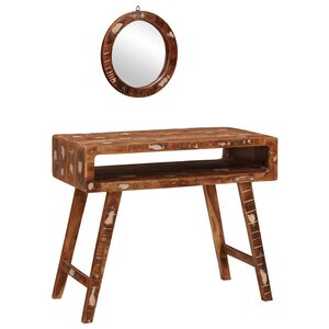 vidaXL Table de Toilette Marron 90 x 76 x 45 cm Bois Recyclé Solide