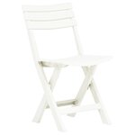 vidaXL Chaises de jardin pliables 2 Pièces Plastique Blanc