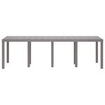 vidaXL Table de Jardin Gris clair 250 x 100 x 73 cm polyrotin