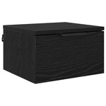 vidaXL Cabinet de chevet avec tiroir 2 Pièces Chêne noir 34 x 30 x 20 cm